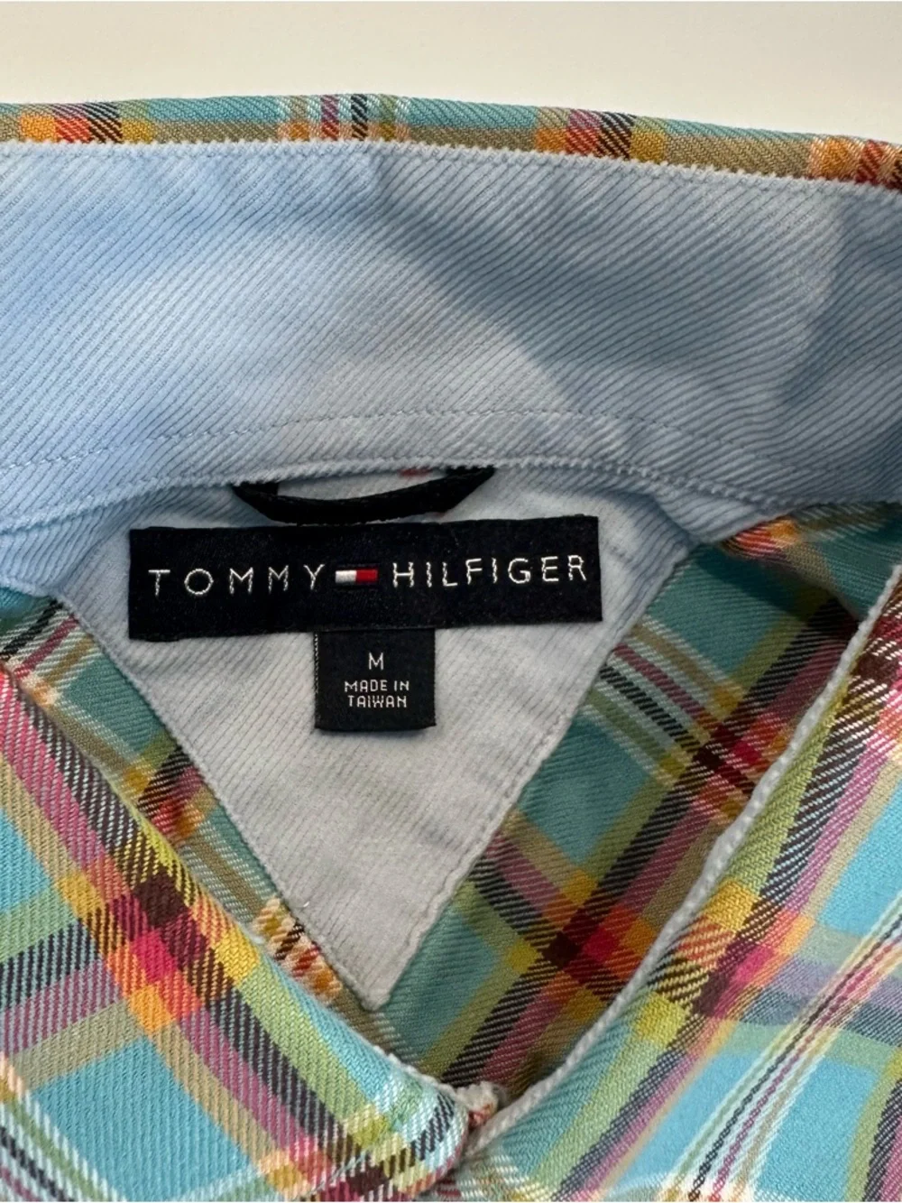 Tommy Hilfiger Teal Plaid Button-Down Shirt - Picture 2 of 7